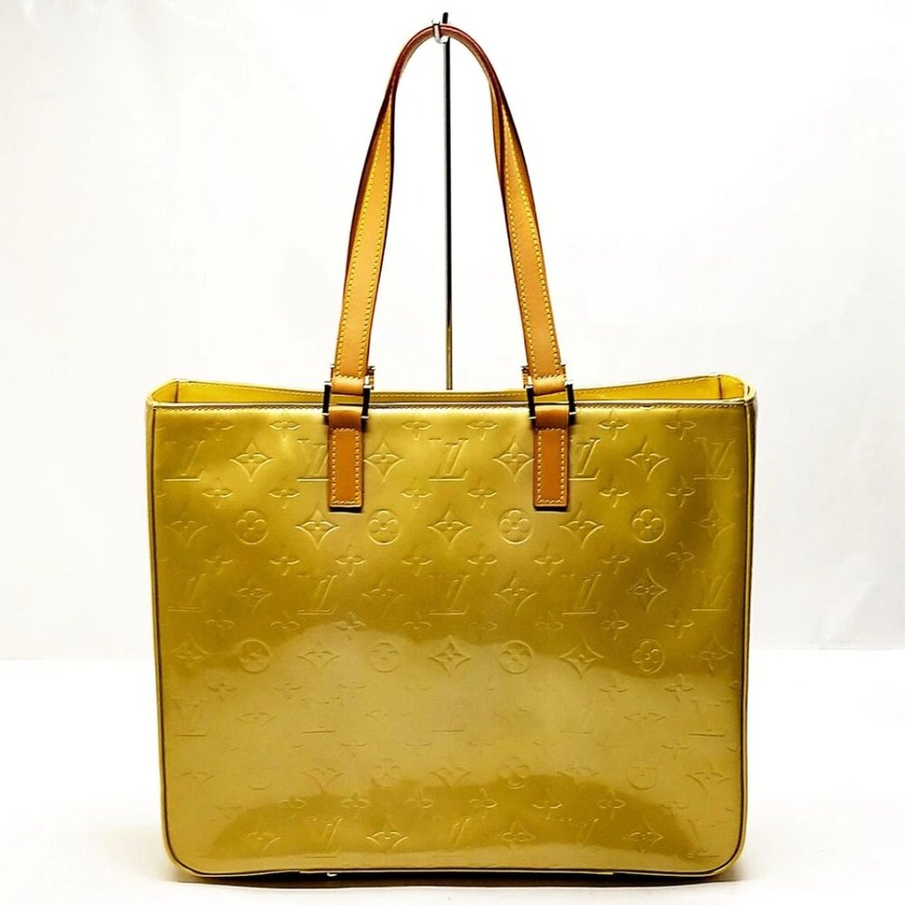 Louis Vuitton LV Tote Bag Columbus Brown Vernis 480-053125